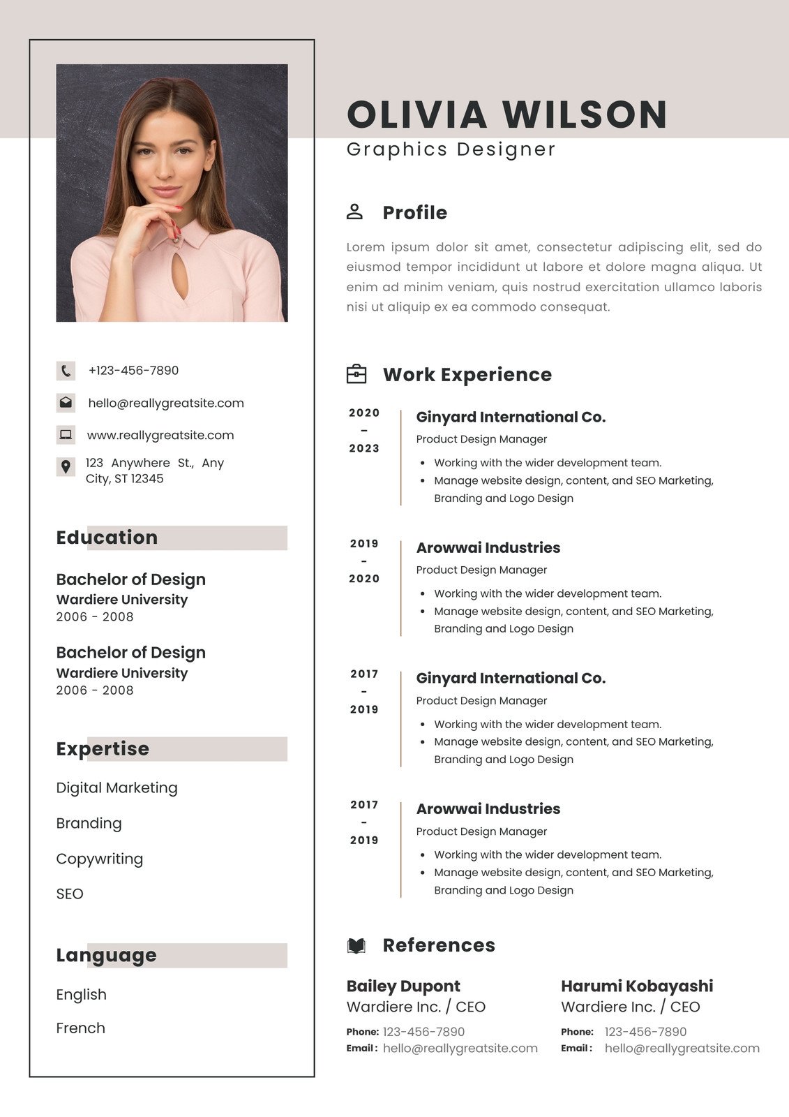 Simple Professional CV Resume