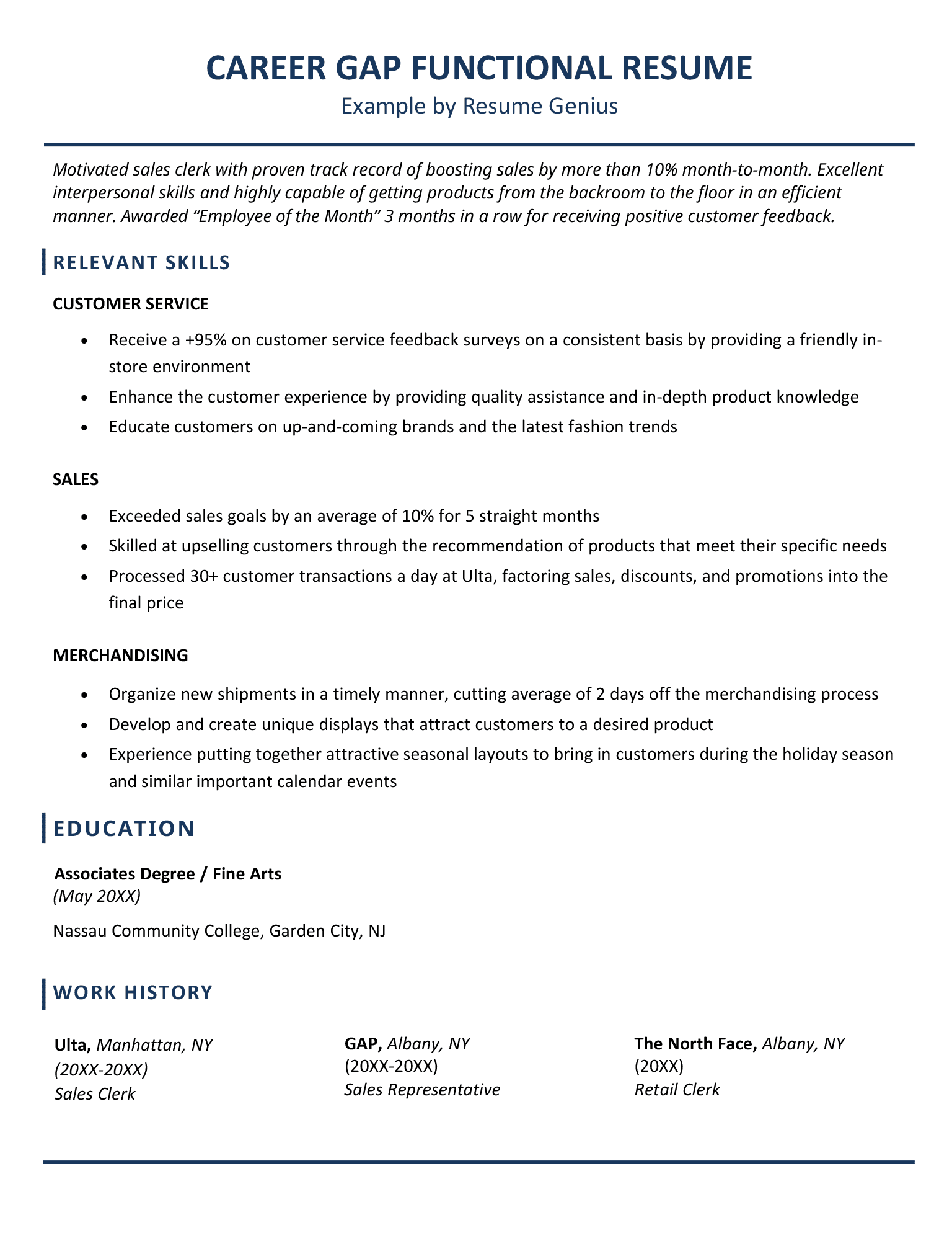 Career Gap Resume