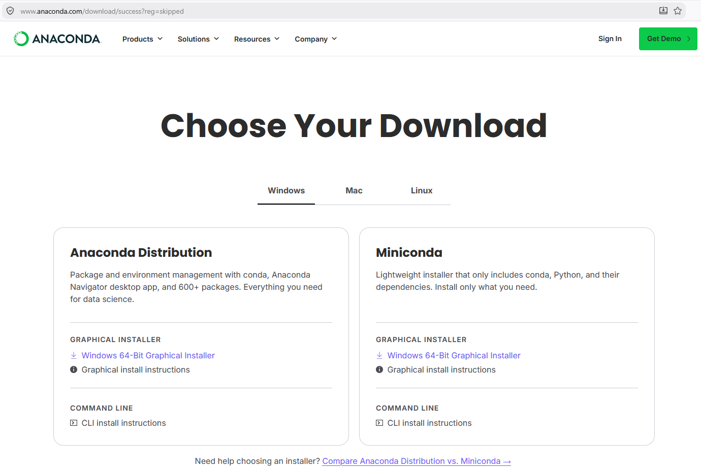 Choose Your Download