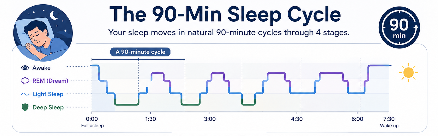 90-minute sleep cycle chart
